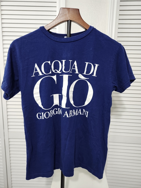 Giorgio Armani Tops - Acqua di Giò Giorgio Armani Navy Graphic Tee